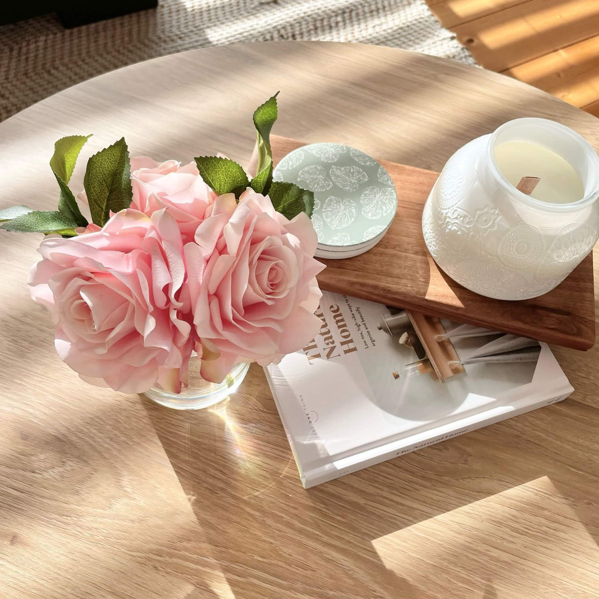 Set of 3 rose arrangements using fake flowers