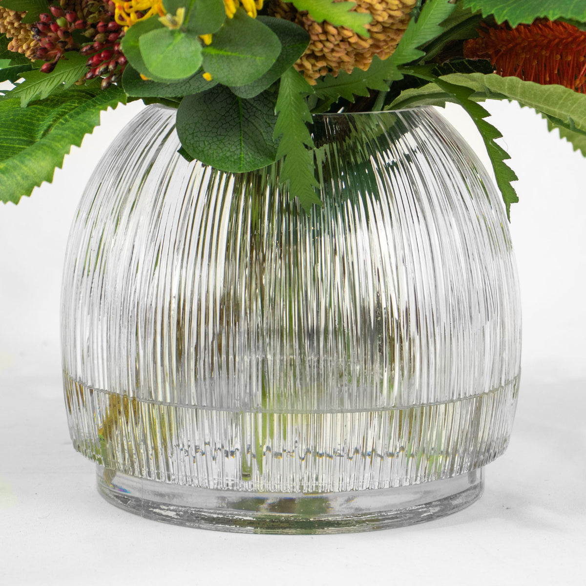 41cm Faux Banksia, Protea & Eucalyptus Arrangement