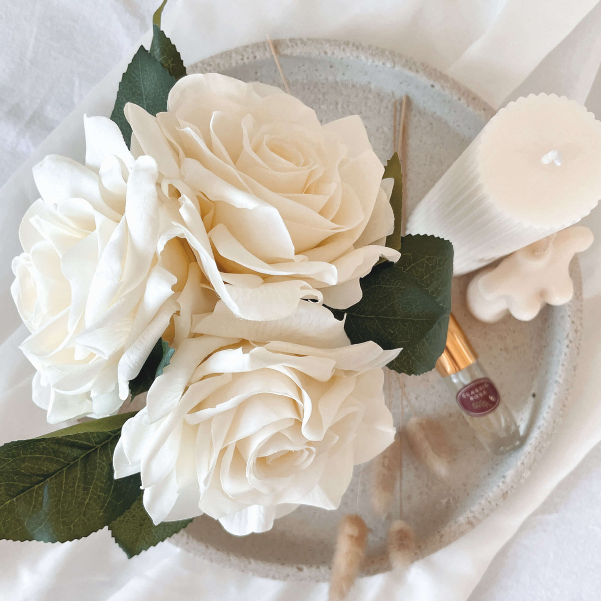 Fake rose flowers real touch