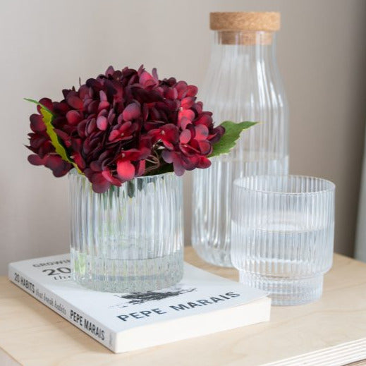 Artificial red hydrangea botany set