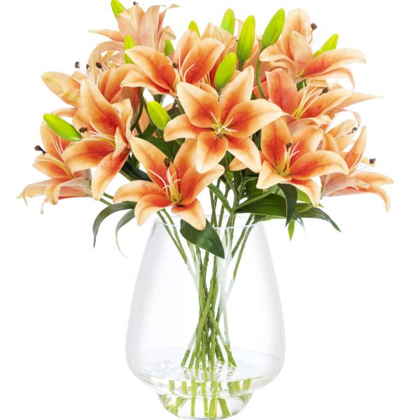 Fake Orange lily arrangement