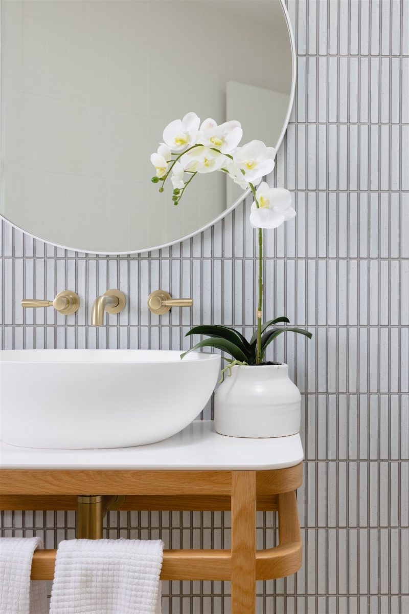 Artificial white orchid plant