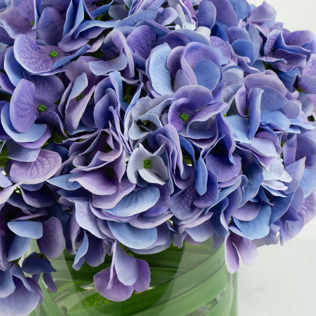 25cm Faux Dark Blue Hydrangea Arrangement