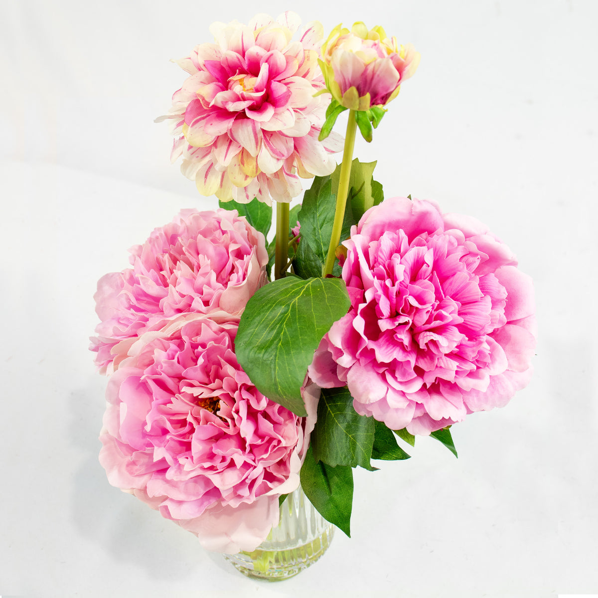 44cm Faux Pink Peony Arrangement