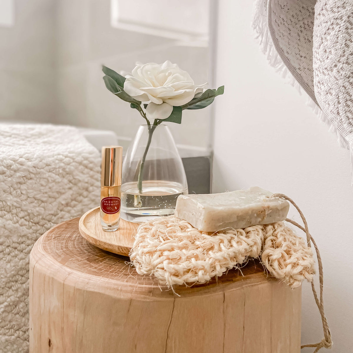 Silk flowers with perfume