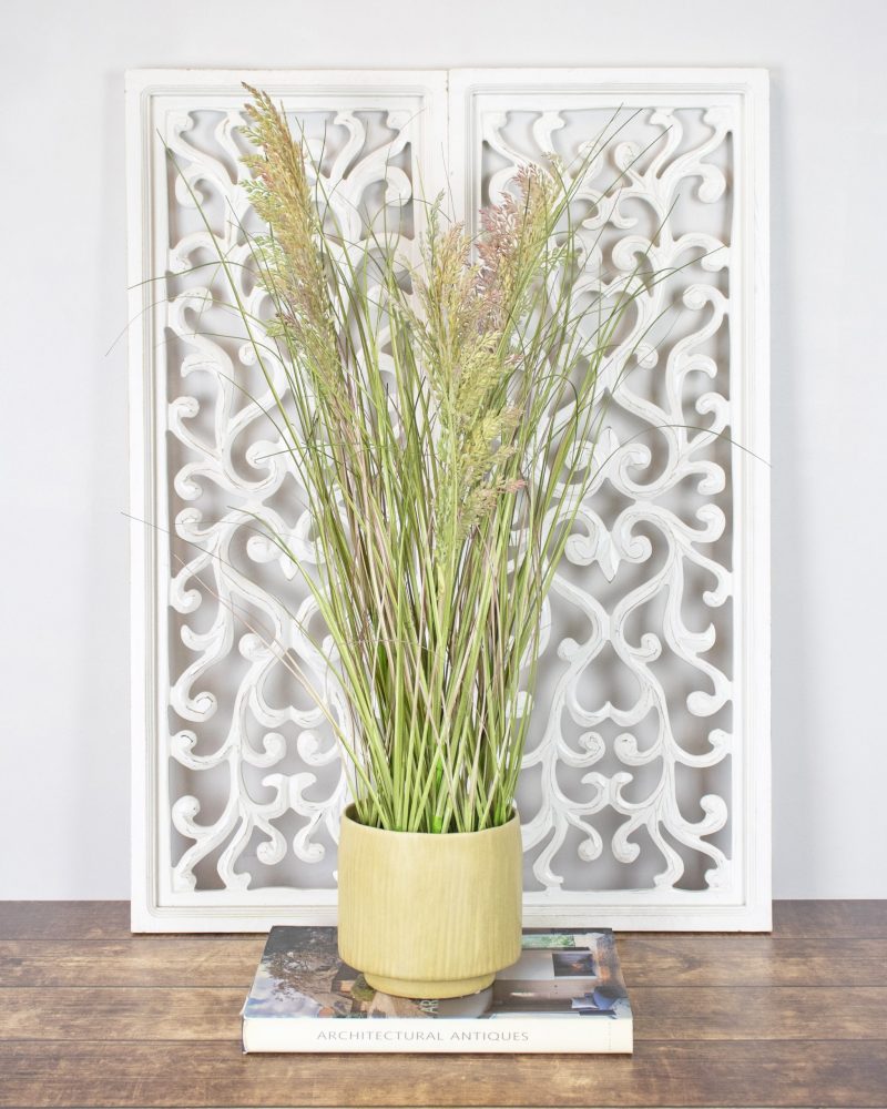 Artificial Pampas Grass Plant in Ceramic Pot
