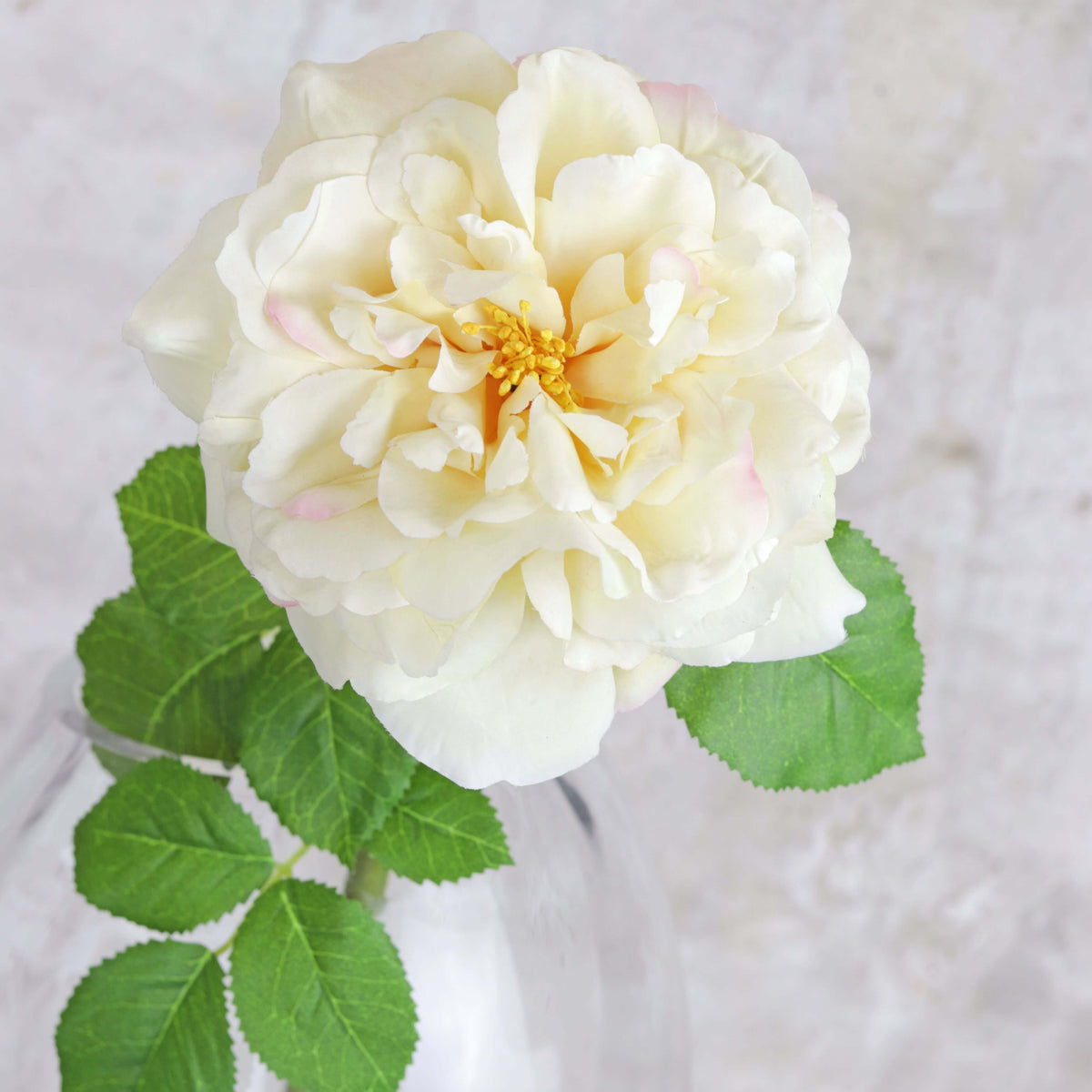 Artificial Wild Rose Spray in Cream 