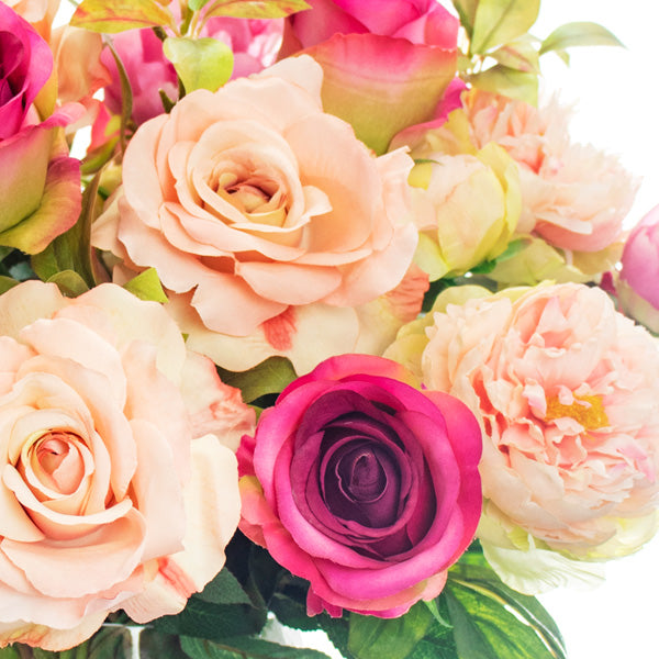 Fake silk rose and peony flowers for sale in Australia