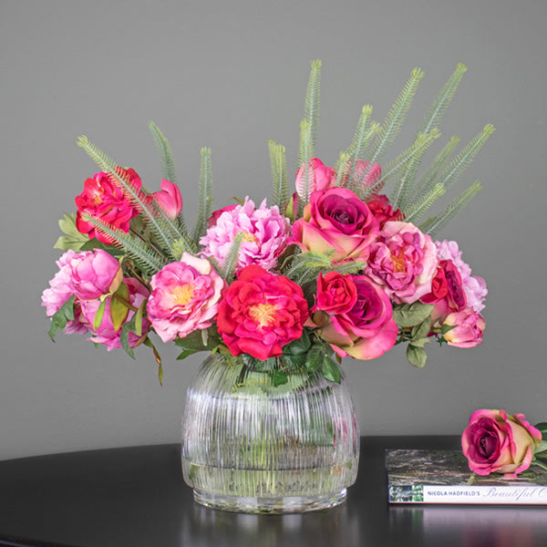 Artificial flower arrangement
